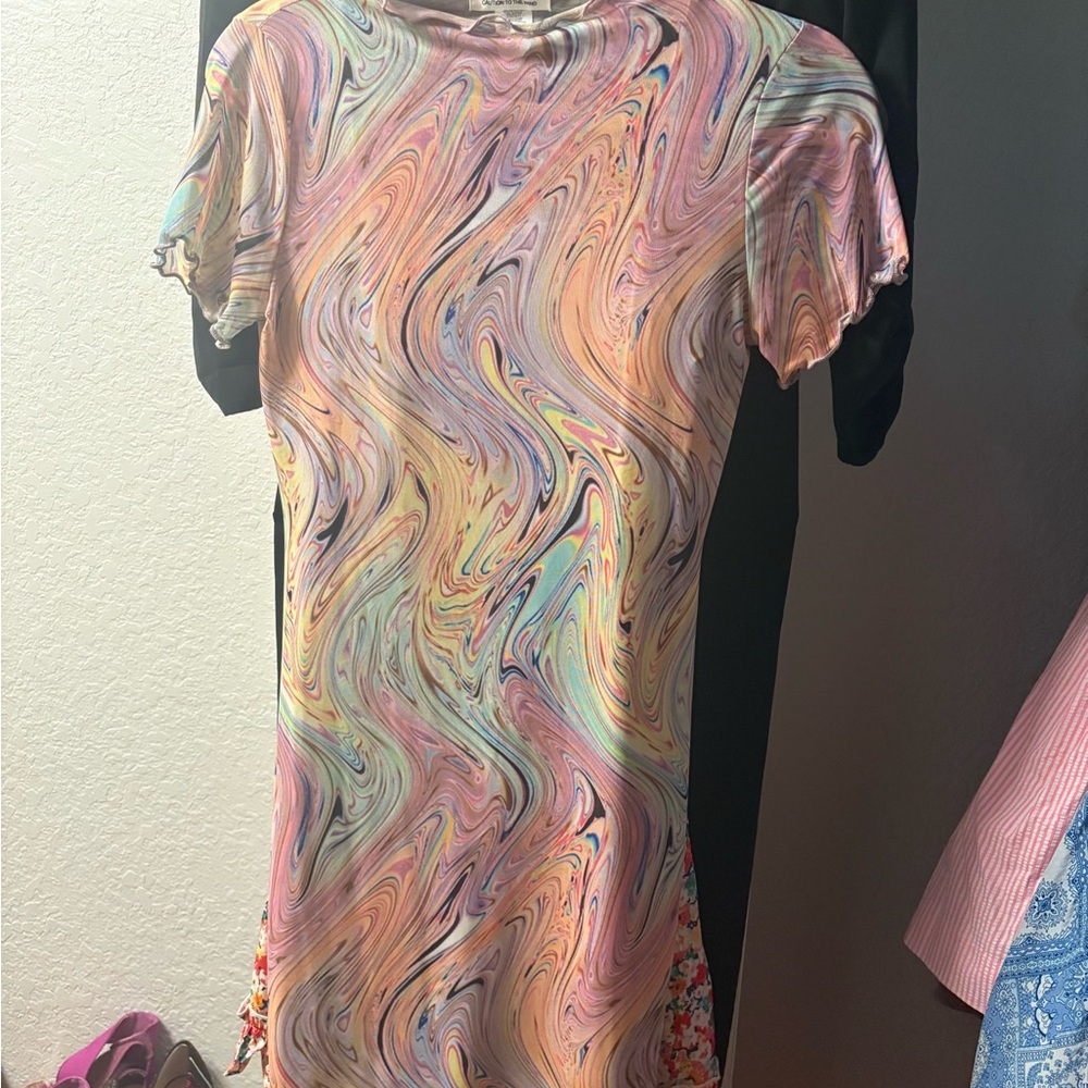 Colorful Swirl Pattern Dress